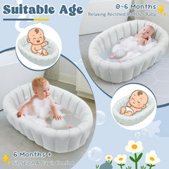 Gliizee Mall bathtub featuring a double-layer valve for quick inflation