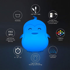 Glinrui penguin night light in multicolor mode for imagination.