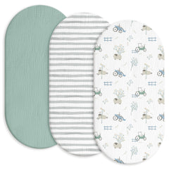 Gllquen Baby bassinet sheets with soft texture for cozy naps.