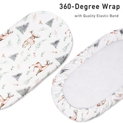 GLLQUEN BABY bassinet sheets with secure elastic band for snug fit