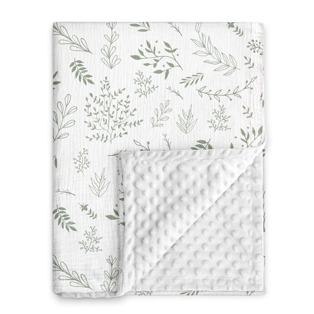 GLLQUEN BABY blanket front muslin cotton greenery keeps baby warm and breathable