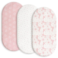 Gllquen Baby muslin bassinet sheets 3-pack ready for quick changes.
