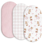 GLLQUEN BABY Bear Dream muslin sheets provide breathable comfort for baby