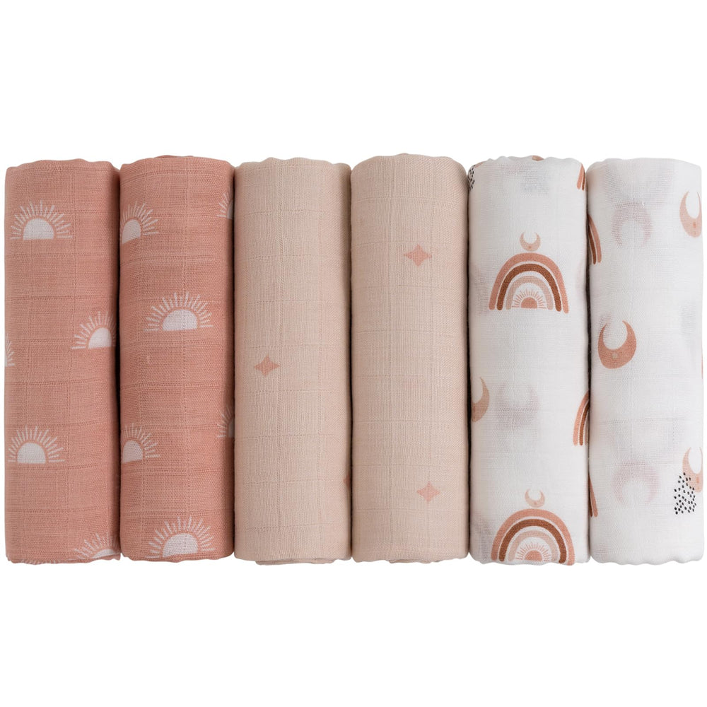 GLLQUEN BABY receiving blanket sun, soft swaddle-friendly fabric for newborns