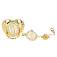GLOGLOW fashionable portable golden-letter pacifier with on-the-go style and comfort