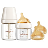 Glusmami natural nursing glass bottle with anti-colic vent in 3 oz size.