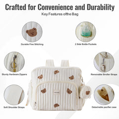 GOBABYMART insulated bottle pockets keep drinks ready during outings.