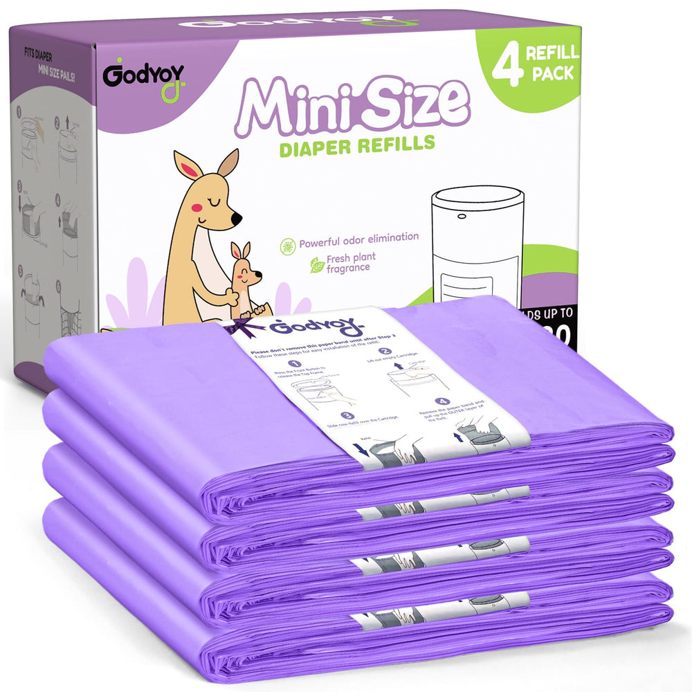 Godyoy Dekor Mini lavender refill for diaper pail with lavender scent and odor reduction.
