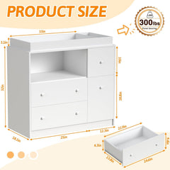 GOFEI dresser open storage shelf for quick access to essentials.