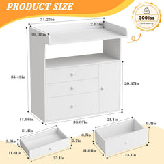 GOFEI foldable changing table top for compact, flexible use
