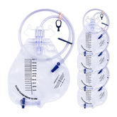 Goffing catheter bag with 2000ml capacity for extended nighttime use and fewer changes.