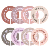 Goktvai baby closet dividers with front label 0-24 months for easy sorting.