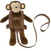 GoldBug Toddler Harness Monkey front view showing secure leash in crowded setting