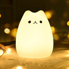 GoLine Cat Lamp features a cute cat-face silicone design for cozy nighttime ambience.