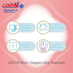 GOO.N Plus+ Pants XL close-up texture shows soft surface reducing friction