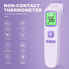 GoodBaby thermometer in 2-in-1 mode measures forehead or room temperature.
