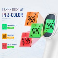 GoodBaby thermometer fever alarm display clearly flags elevated readings.
