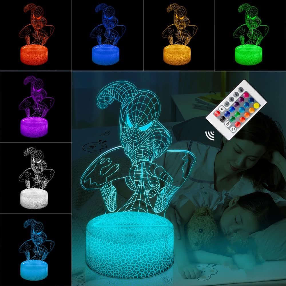 GOODDEYUN 3D illusion lamp for kids rooms creates calming bedtime ambience
