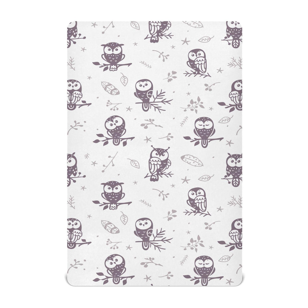 GOODOLD Cute Owl crib sheet in soft, breathable fabric for baby comfort.