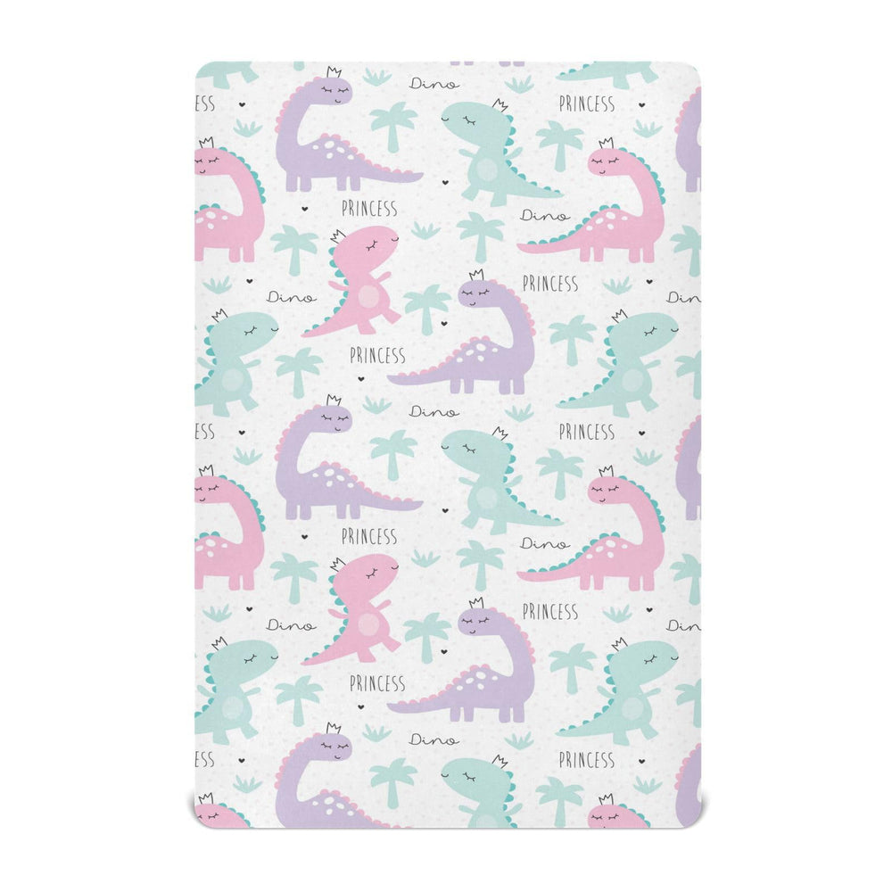 GOODOLD Princess Dinosaur crib sheet in soft fabric for gentle sleep