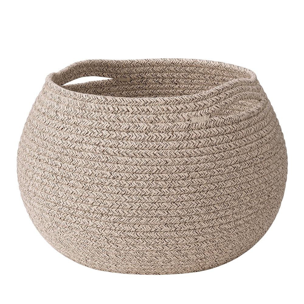 Goodpick baby basket round wicker for nursery storage keeps toys organized and adds cozy decor.