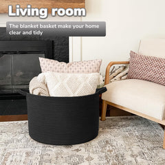 Goodpick basket handles easy carry, perfect for moving from room to room.