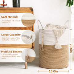 Goodpick basket with bead tassel decor adds farmhouse charm to any room.