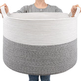 Goodpick Extra Large Rope Basket stores blankets neatly for easy access.