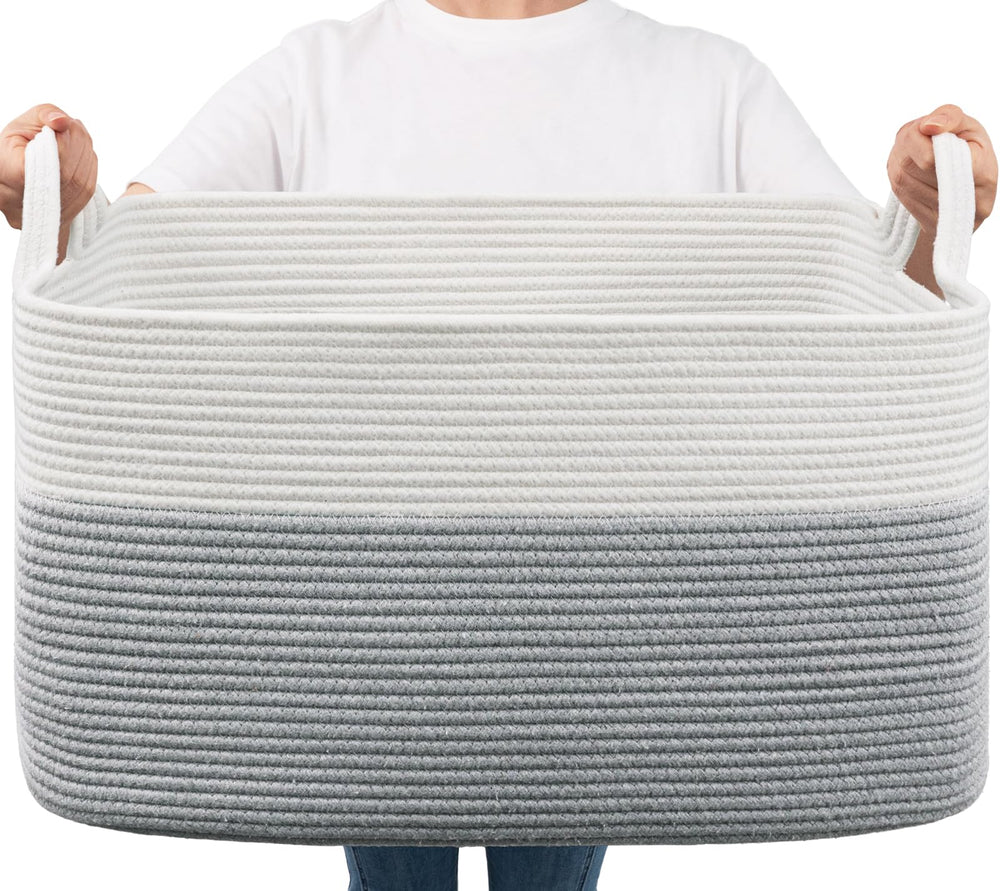 Goodpick large toy storage basket front view shows generous capacity for toys and blankets