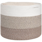 Goodpick large woven basket for blanket storage in the living room.