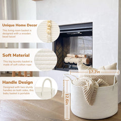 Goodpick decorative tassel basket adds a stylish touch to any room.