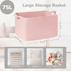 Goodpick rectangle toy basket in nursery keeps toys organized.