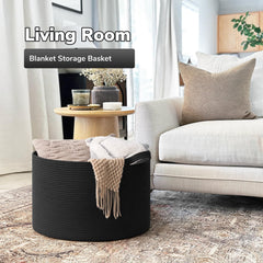 Goodpick woven storage basket highlighting durable cotton rope construction for daily use