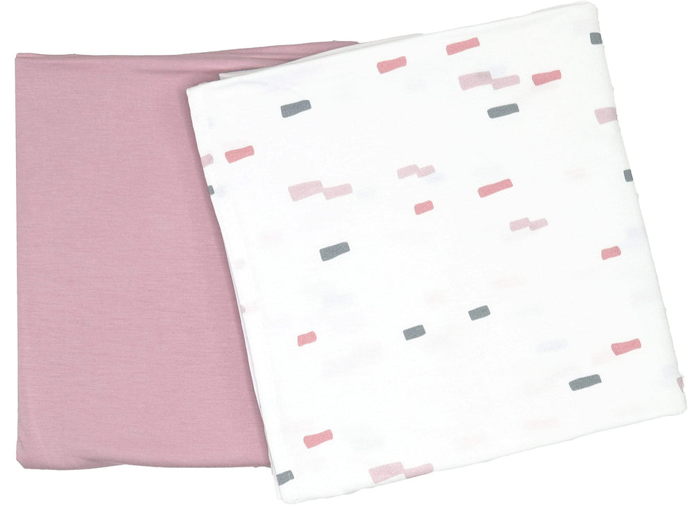GooseWaddle lavender swaddle blanket folded showing generous 47x47 inch size