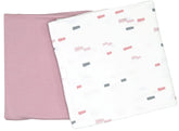 GooseWaddle lavender swaddle blanket folded showing generous 47x47 inch size