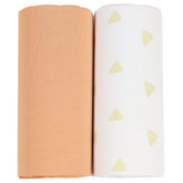 GooseWaddle luxury soft tan swaddle blanket 47x47, gentle and breathable for baby skin.