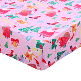 GOPHRALOVE Christmas-crib-sheet-52x28 on mattress delivering snug, cozy sleep