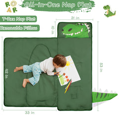 GOPHRALOVE nap mat with removable pillow for versatile use