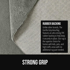 Gorilla Grip stain-resistant, machine-washable rug for quick cleanups after spills.