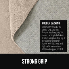 GORILLA GRIP stain-resistant machine-washable rug for busy families