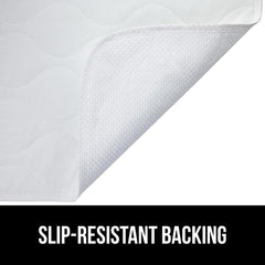 Thick waterproof barrier and leak-proof edges prevent leaks.