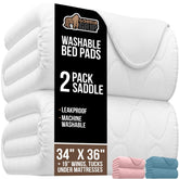 GORILLA GRIP washable toddler mattress pad shows leak-proof edges for bed protection