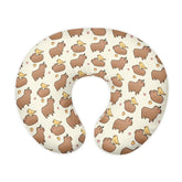 Goronwyfloyd Capybara nursing pillow cover in soft fabric for gentle baby support.
