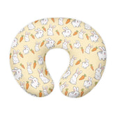 Goronwyfloyd cute rabbits and carrots nursing pillow cover in soft fabric.