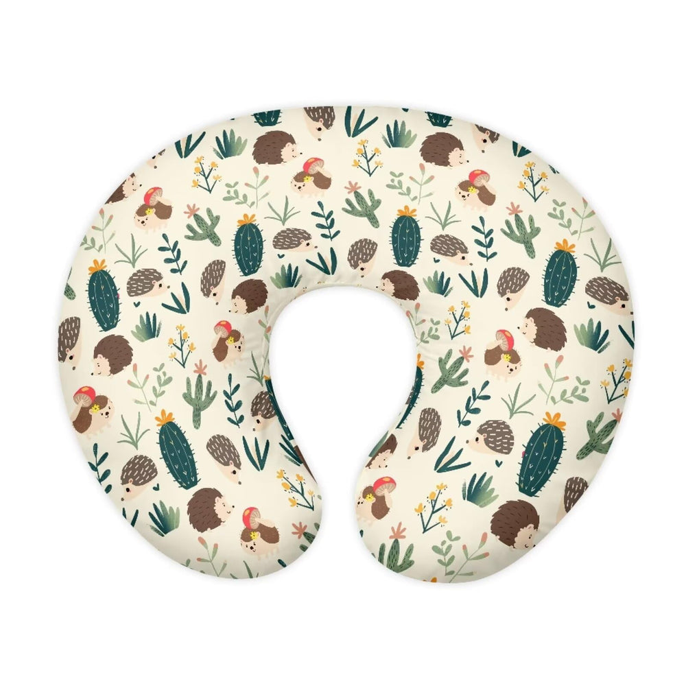 Goronwyfloyd hedgehog cactus nursing pillow cover with playful design for baby comfort.