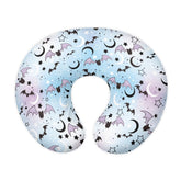 Goronwyfloyd Moon and Cartoon Bats nursing pillow cover showing soft, cozy design for baby comfort