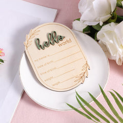 Gosknor wooden Hello World sign adds warm touch to nursery decor