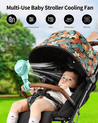 GOTOTO stroller fan operates ultra-quiet for nap time