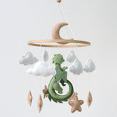 Goukurlsma dragon mobile for crib featuring dragons, clouds, and stars to spark visual development.