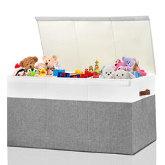 Gowee extra large toy storage box with lid showing tidy closet organization for kids' playroom